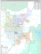 Greater Las Vegas Wall Map Premium Style